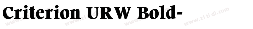 Criterion URW Bold字体转换
